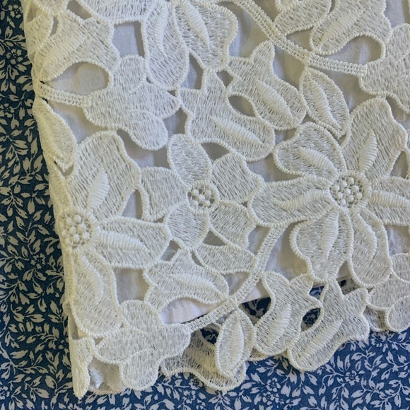 LOFT White Lace Overlay Dress - Picture 3 of 3